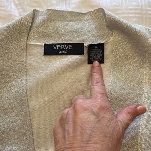 Verve Ami lightweight crop sweater for a burst is silver ~ size XL